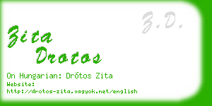 zita drotos business card